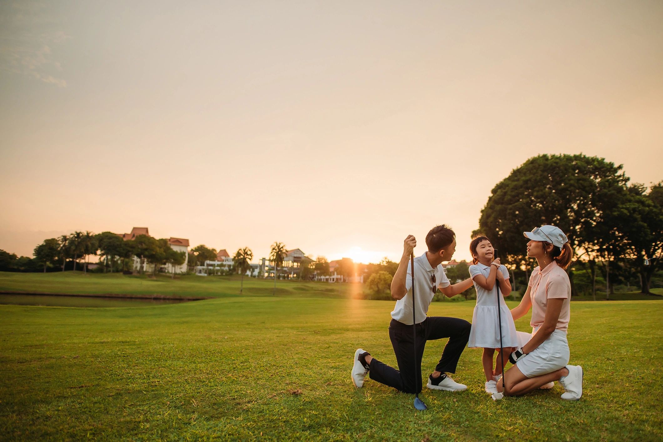 Golfer enjoying time on a golf course